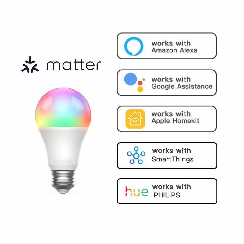 Matter Smart Bulb with RGB Colors