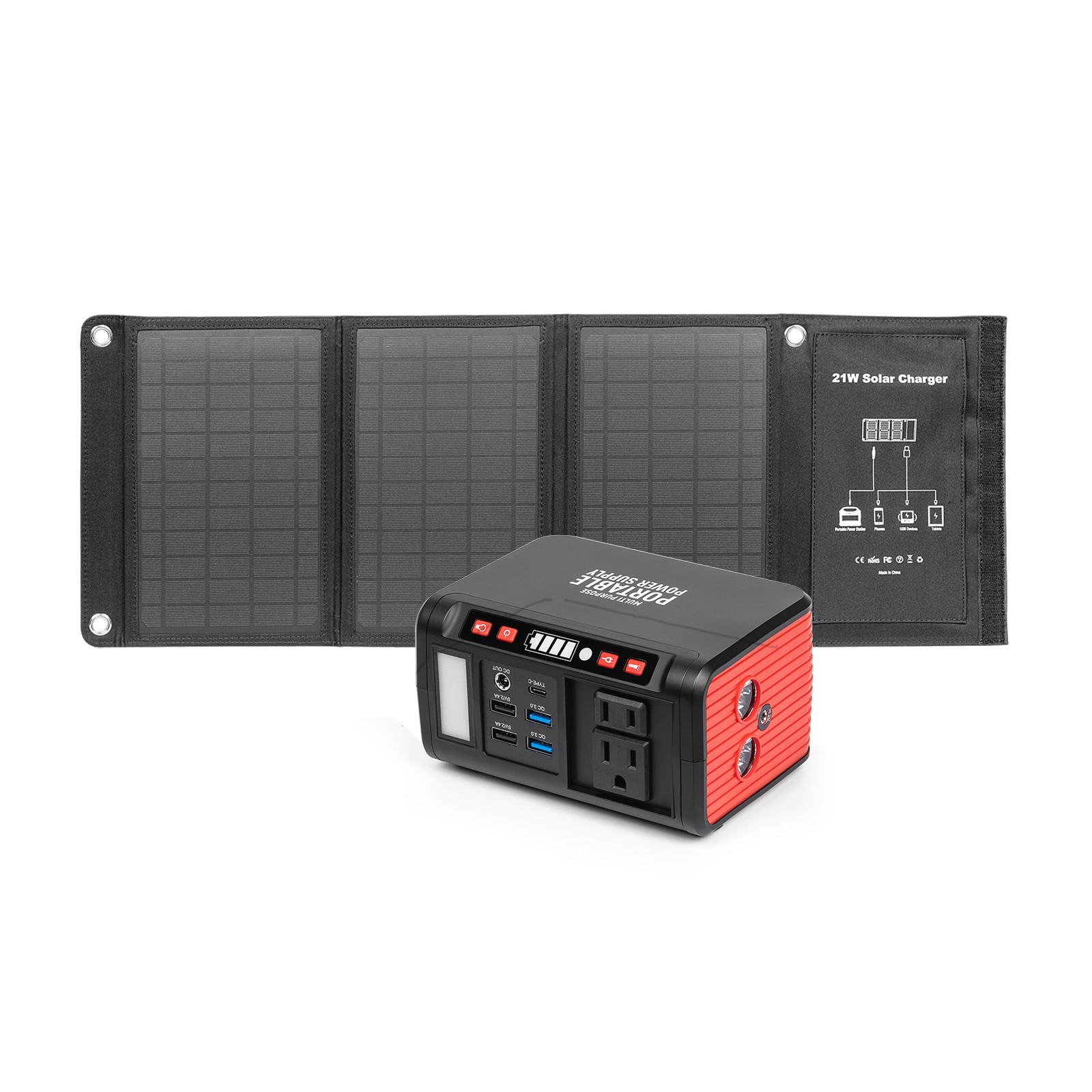 太阳能发电机S81+21W太阳能板