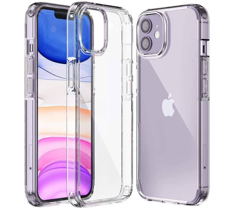 Anti-Scratch Shockproof Series Clear Hard PC+ TPU Bumper Protective Cover Case for iPhone